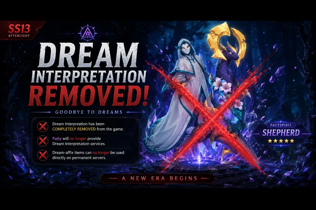 Torchlight: Infinite SS13'te büyük sadeleştirme: Dream Interpretation tamamen kaldırılıyor, Lunaria budanıyor